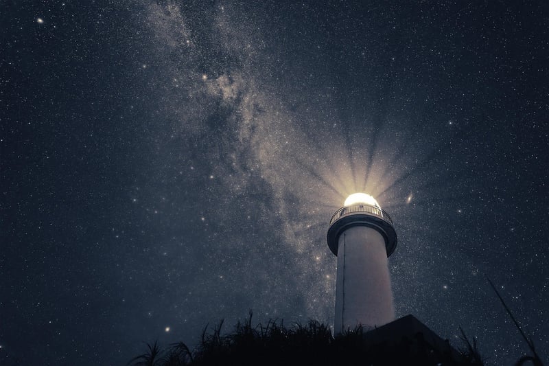 Milky Way over wilderness dining